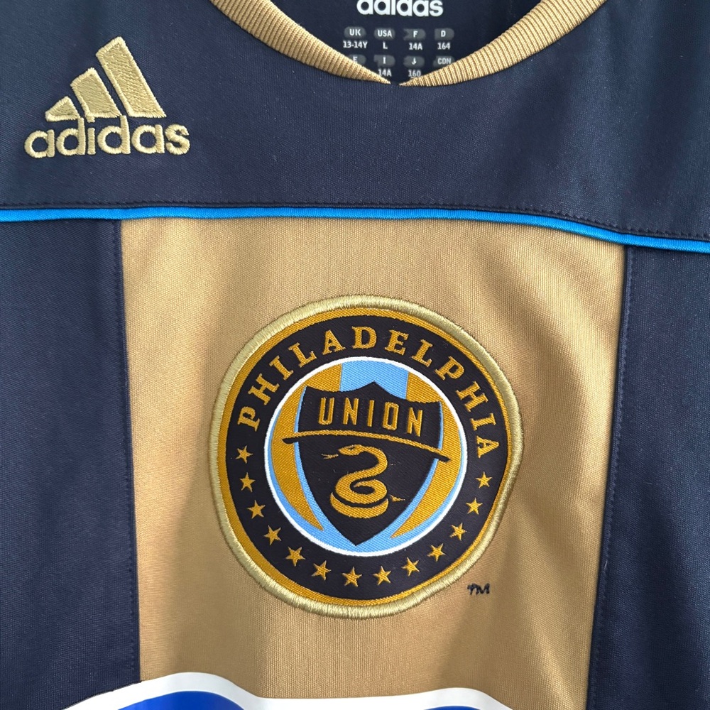Philadelphia Union Adidas Soccer Kit Jersey Home 2011 2012 Youth Large - Picture 5 of 11